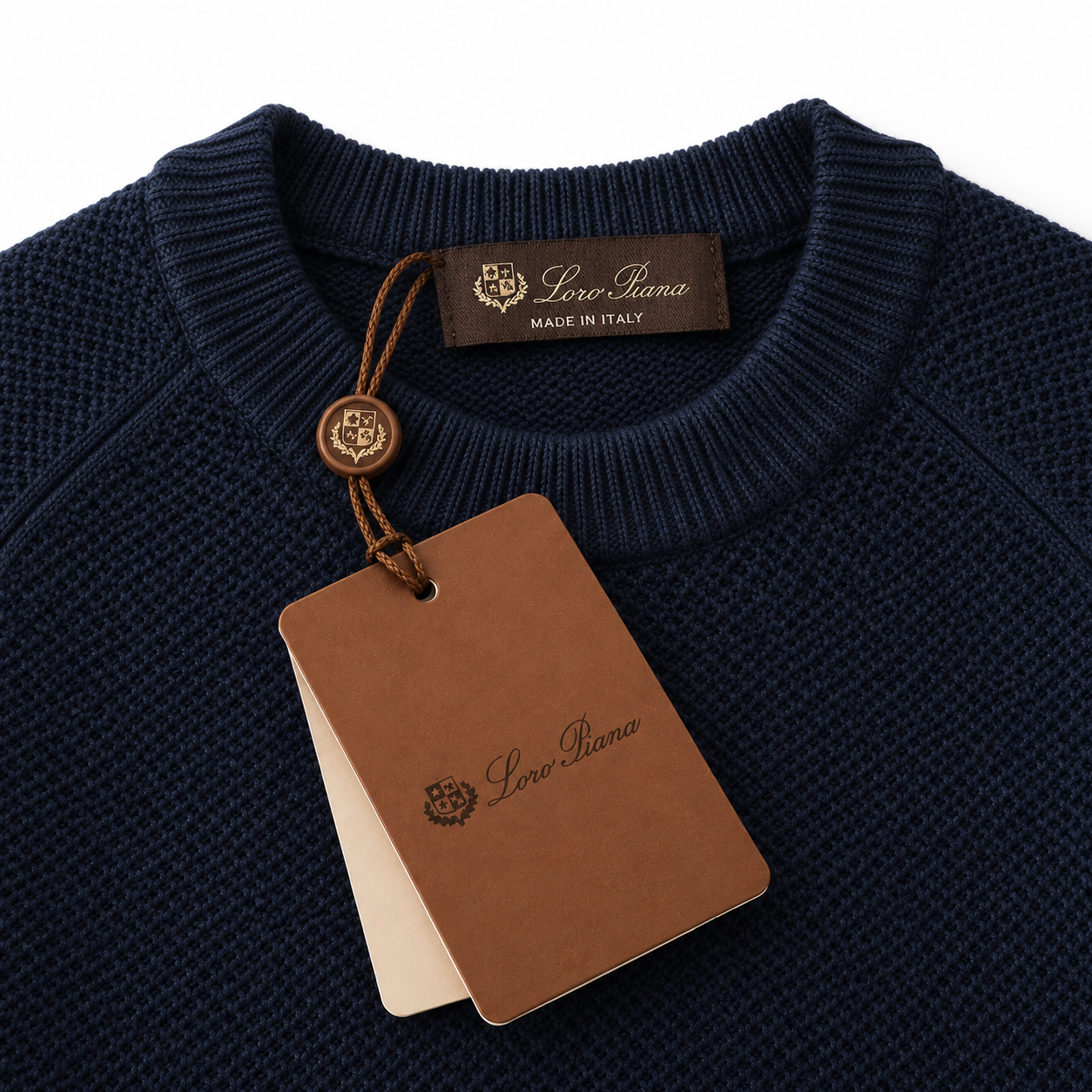 Loro Piana Knitted Sweater Navy Blue