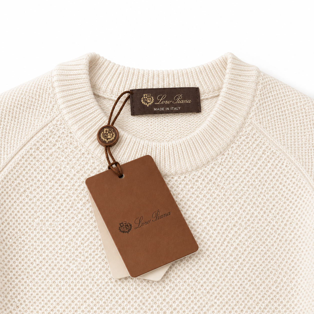Loro Piana Knitted Sweater Light Cream