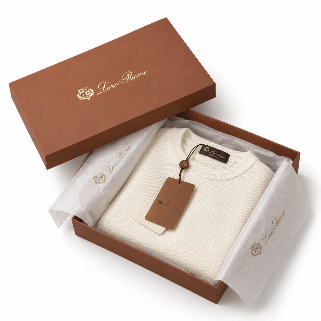 Loro Piana Knitted Sweater Light Cream